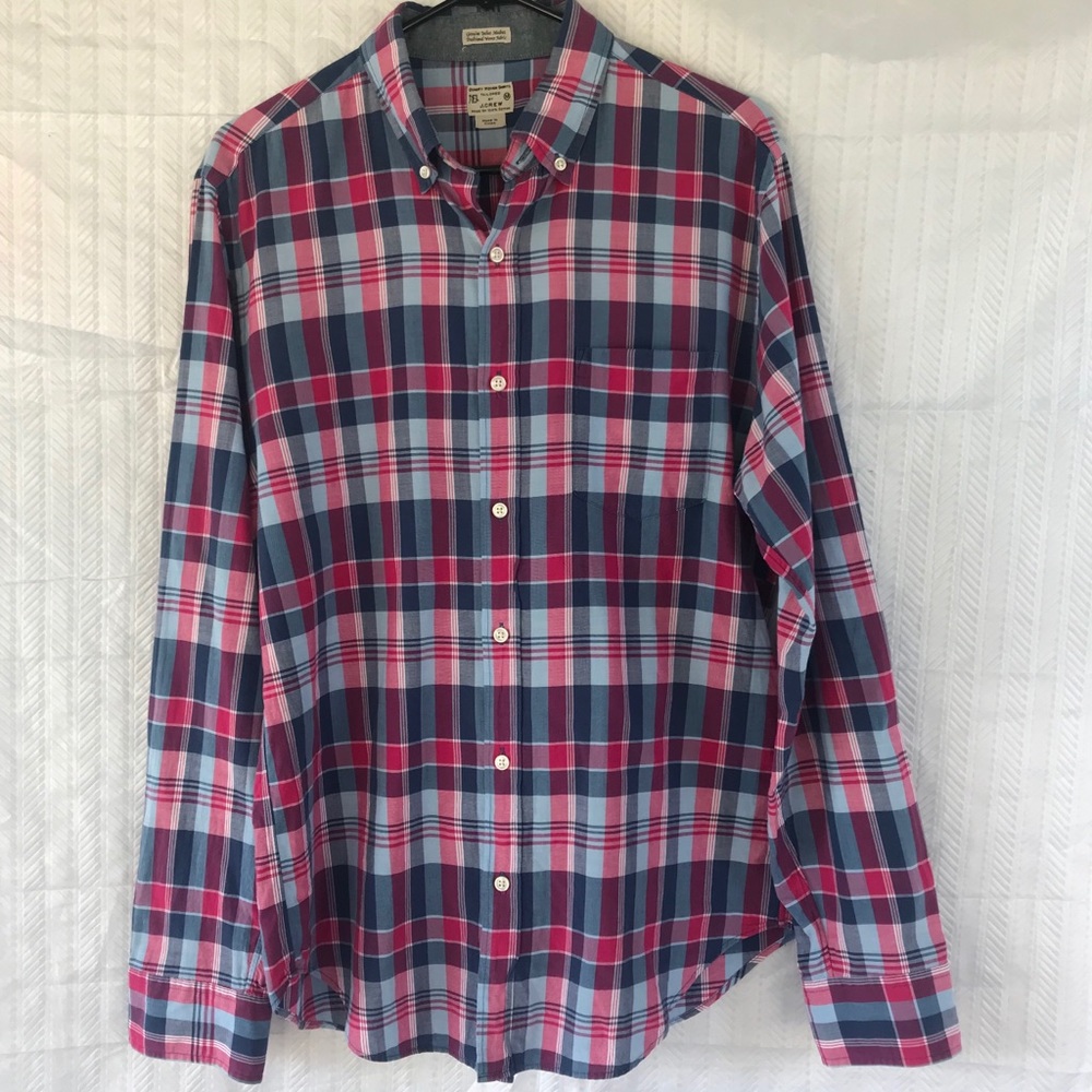 J Crew Button Down Woven Plaid Shirt - Picture 2 of 5